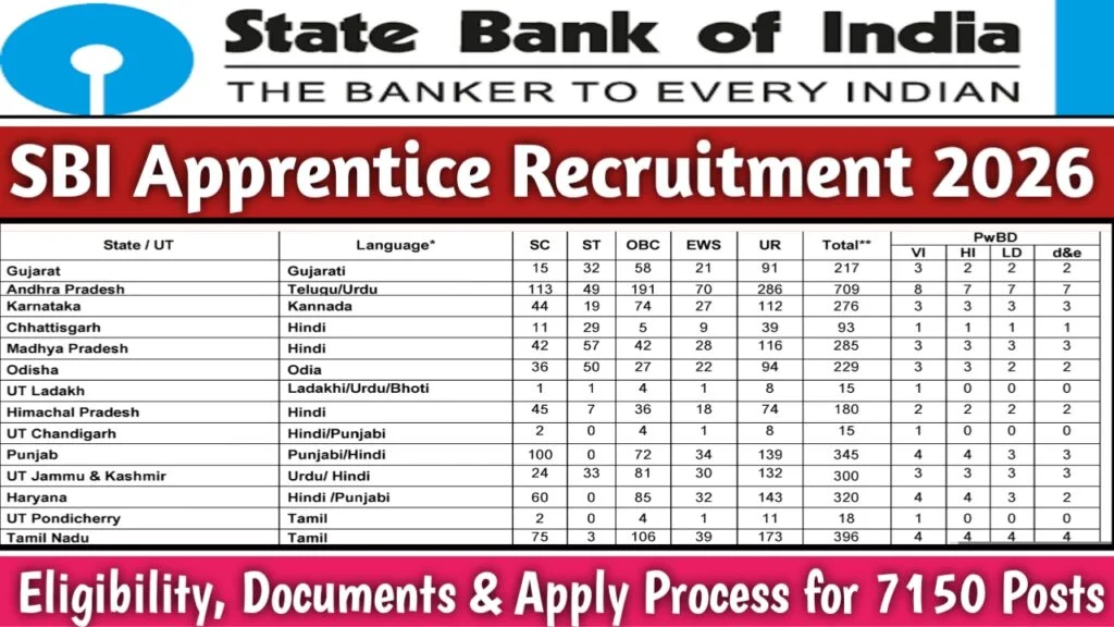 SBI Apprentice Recruitment 2026